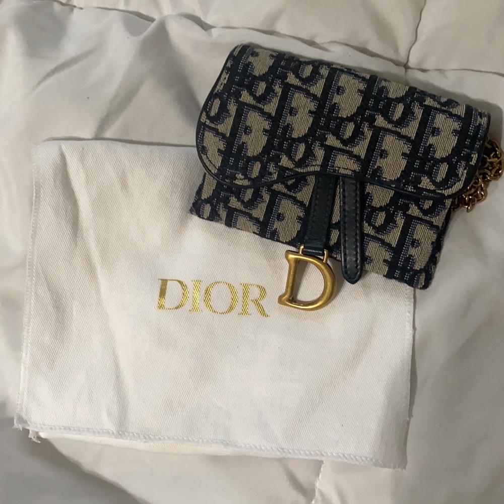 Dior Blue and Cream Crossbody Bag